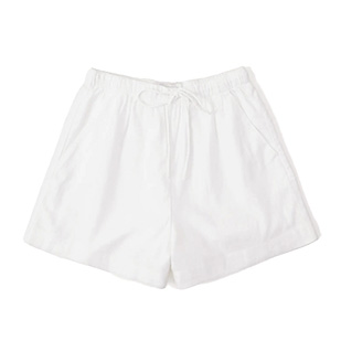 White Linen Shorts 